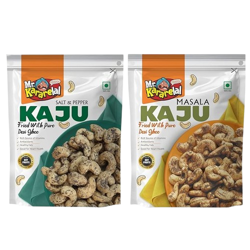 Kaju Salt & Pepper, Kaju Masala Ziplock (Combo of 2)